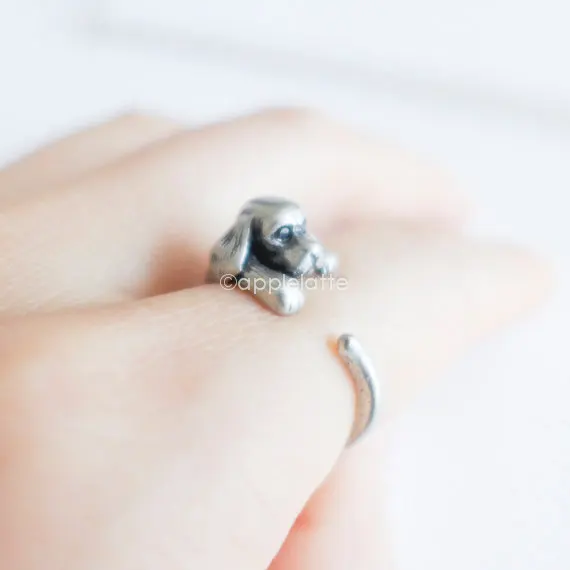 Горячая распродажа 10 шт модные кокер кольца в форме спаниеля кольцо для собаки