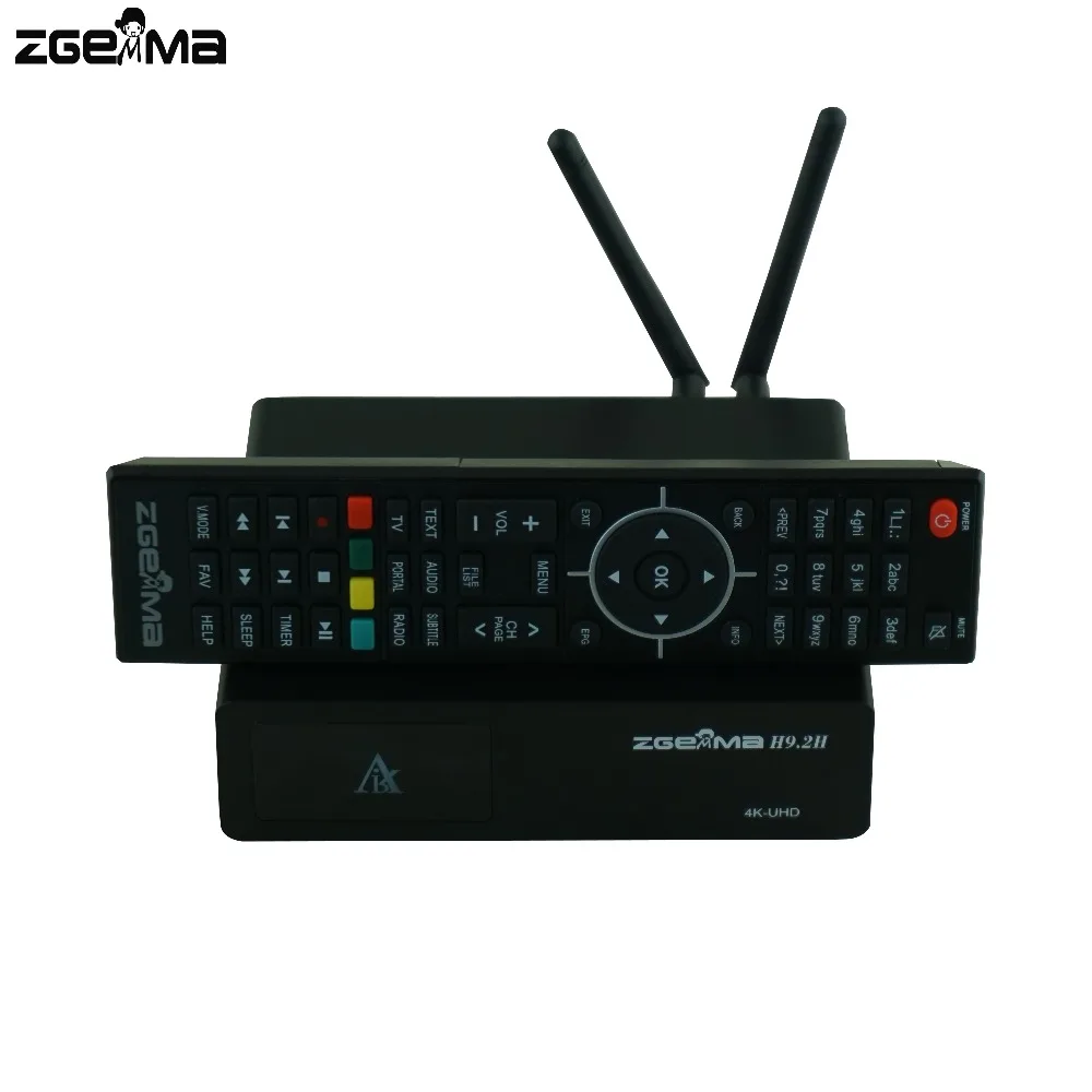 2 шт./лот ZGEMMA H9.2H 4K UHD TV Box Linux OS E2 двухъядерный H.265/HEVC мультипотоковый коридор + T2/C