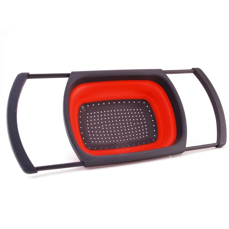 Новый фруктовый Овощной складной дуршлаг кухонный фильтр выдвижные ручки