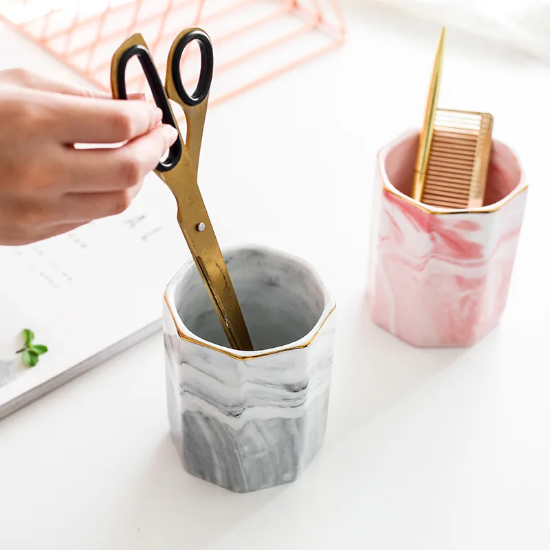 Нордический мраморный керамический макияж современный минималистичный ящик для