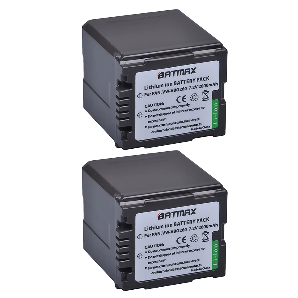 2 шт. VW-VBG260 VW VBG260 VW-VBG130 VW VBG130 аккумуляторная батарея+ быстрое ЖК двойное зарядное устройство для Panasonic HS250 SDR-SD7 HDC-MDH1