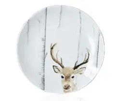 Diameter 27cm Дешевые блюда тарелки на продажу оленей керамические блюда обеденные тарелки - Цвет: Diameter 27cm