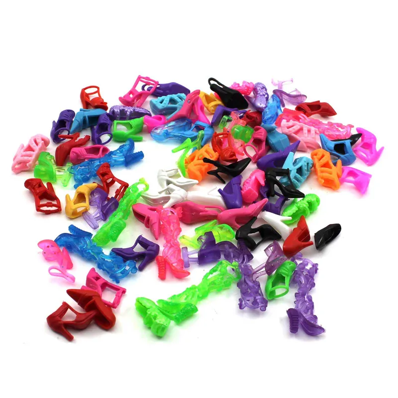 

Fashion 40 pair shoes Boots For Doll Various Styles High Heel Sandals Vogue Shoes For Doll Princess