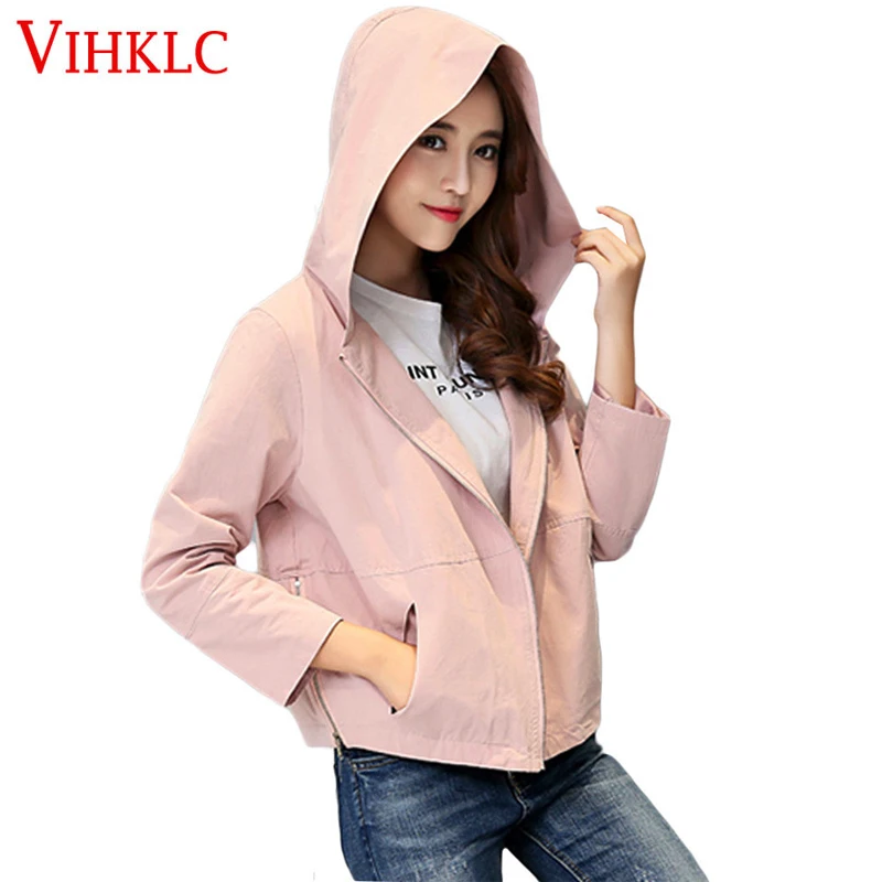 Качество Повседневное свободные Для женщин короткие Jaket 2017 Весна осень плюс