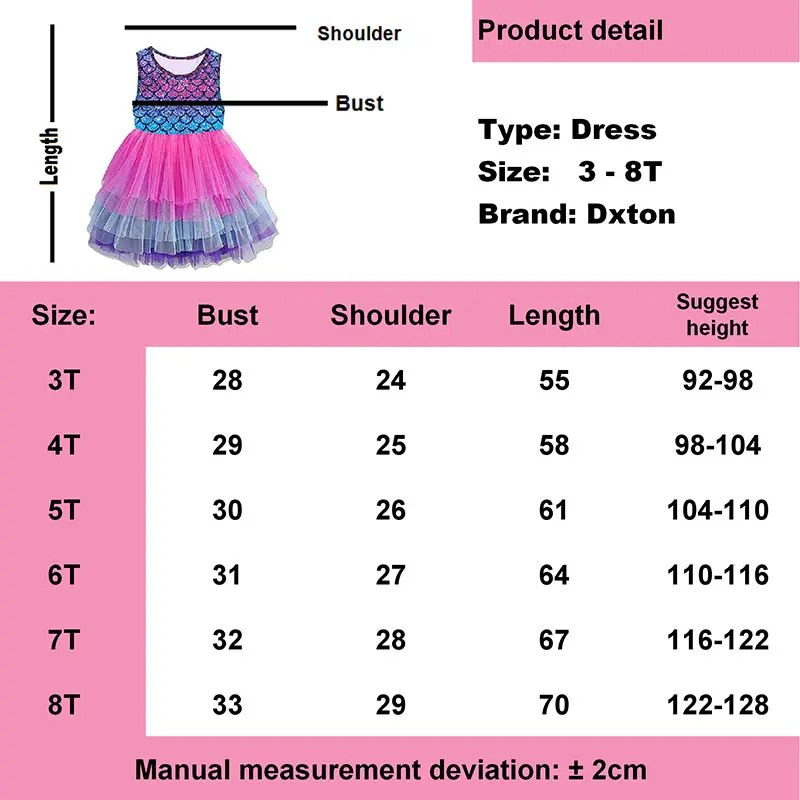 DXTON Princess Dress For Girls Summer Kids Dresses Beach Party Vestidos Mesh Tutu Cartoon Cotton Baby Clothing 3-8Y | Детская одежда и
