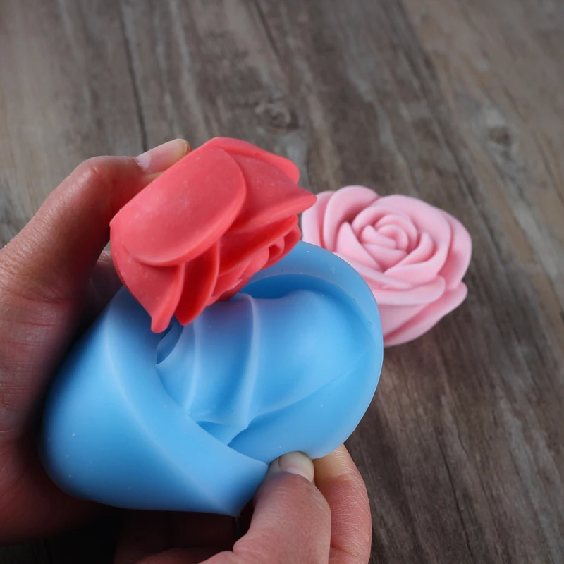 3D Роза Силиконовые Мыло Плесень DIY пудинг желе инструмент ручной работы свечи, шоколад конфеты плесень