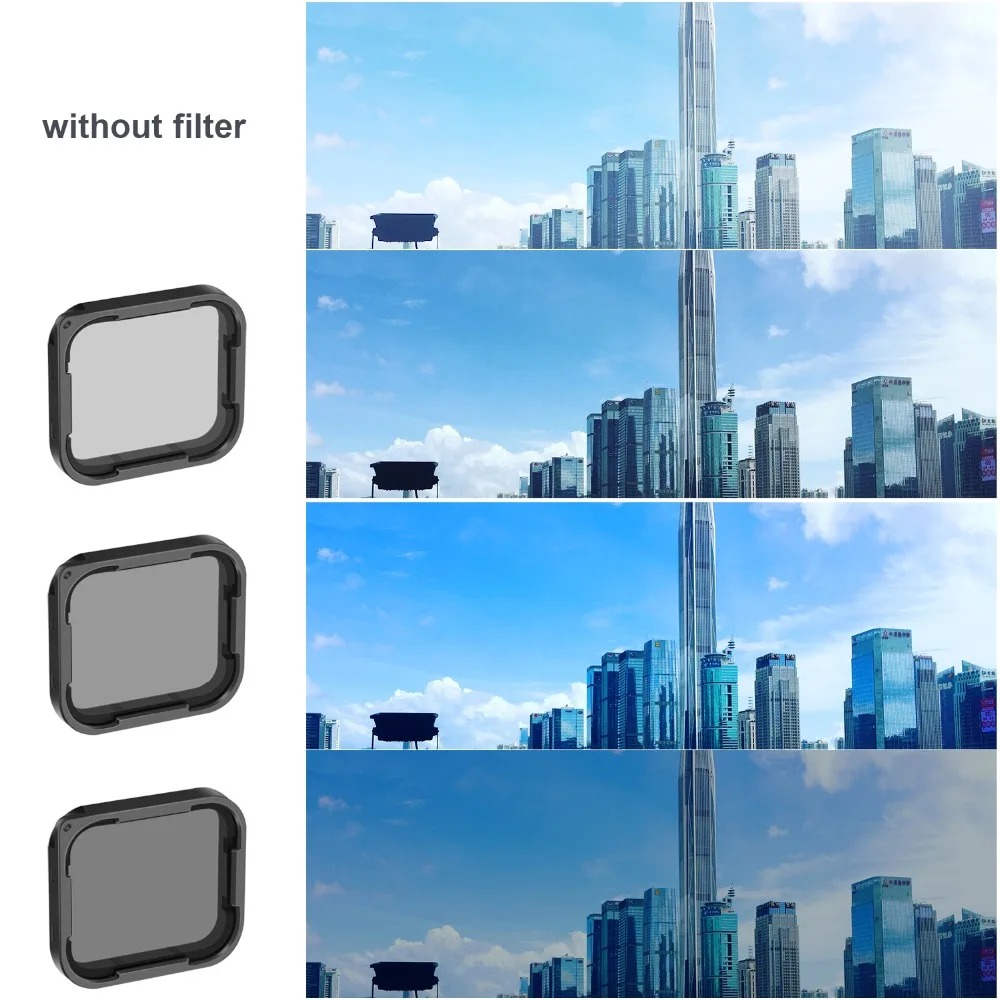 Neewer 3-Pack ABS ND Filter Kit for GoPro Hero 6/5 Ultra Lightweight Filters Outdoor Photography Aerial Filming | Электроника