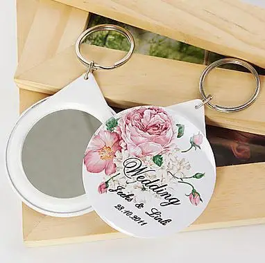 Зеркало и брелок для ключей 1 шт. персонализированные подарки на свадьбу гостей