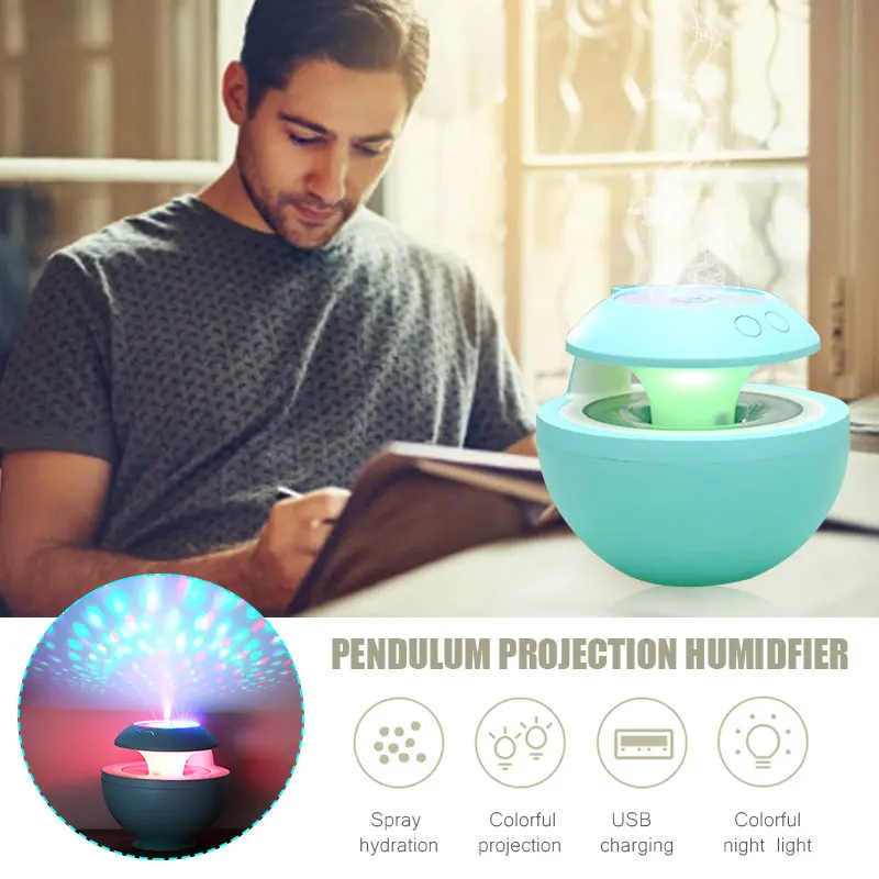 2019 ПАДЕНИЕ Shpping с проекцией ультразвуковой увлажнитель воздуха диффузор