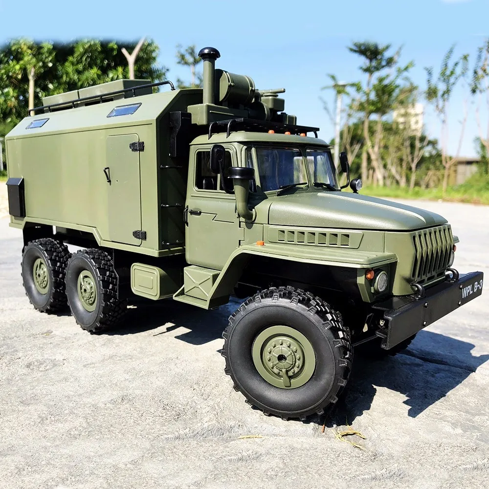 Радиоуправляемый автомобиль военный грузовик WPL B36 советская Урал 1/16 2,4G 6WD Рок Гусеничный командный Коммуникационный автомобиль RTR мальчик игрушка авто армейские грузовики