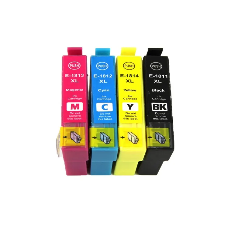 1X BK C M Y T1811-T1814 совместимый чернильный картридж для принтера EPSON XP-212 XP-215 XP-312 XP-315 XP-412 XP-415 XP-225 XP-322 XP-325 принтеры полный чернил - Цвет: 1X BK C M Y