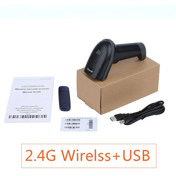 IssyzonePOS ручной сканер штрих-кодов 2D qr-код Bluetooth беспроводной USB PDF417 светодиодный считыватель штрих-кодов Высокоскоростной сканер с подставкой - Цвет: I2DBC043-BK
