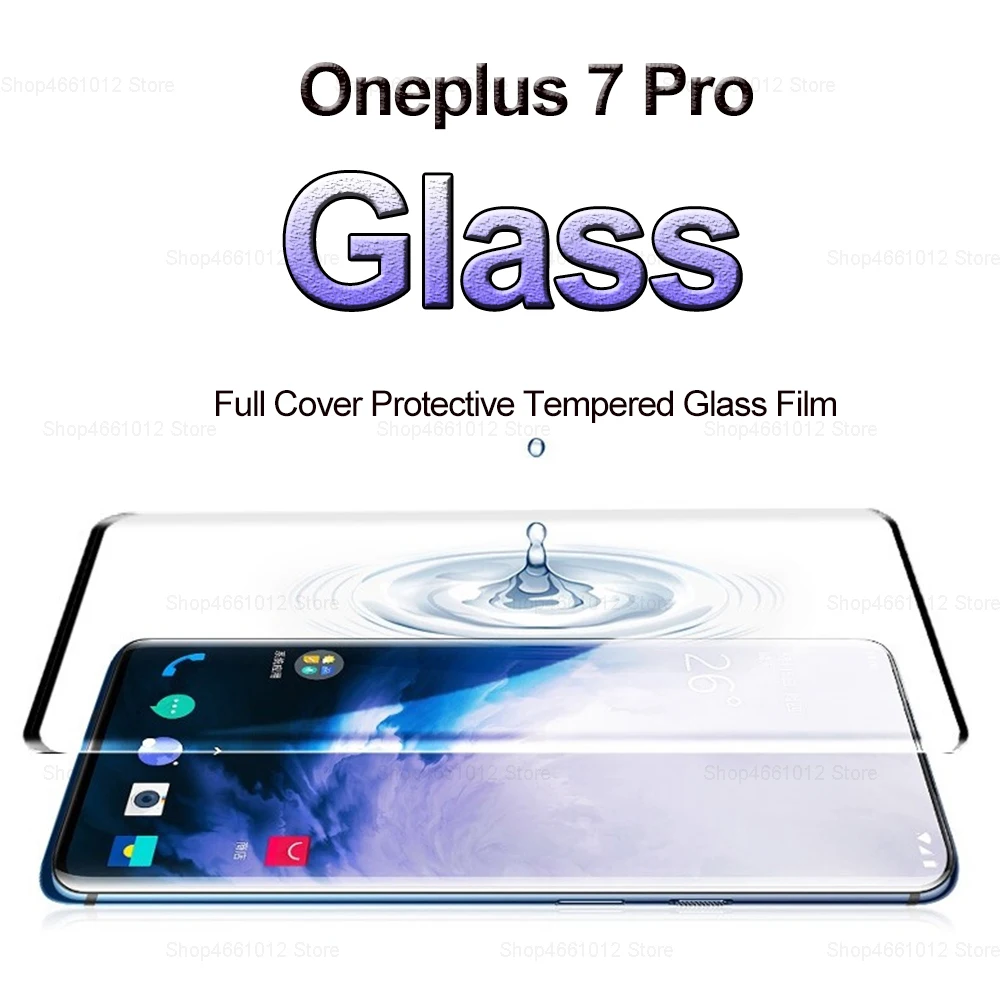 

3D изогнутое закаленное стекло для OnePlus 7 Pro, Защитное стекло для экрана One Plus 7 Pro, 7pro, полное покрытие, закаленное стекло