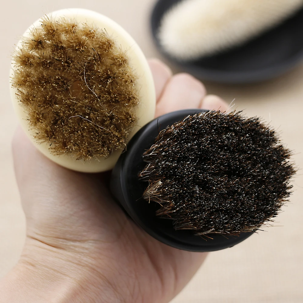 1 Pcs Ring Design Horse Bristle Men Shaving Brush Plastic Portable Barber Beard Brushes Salon Face Cleaning Razor | Красота и