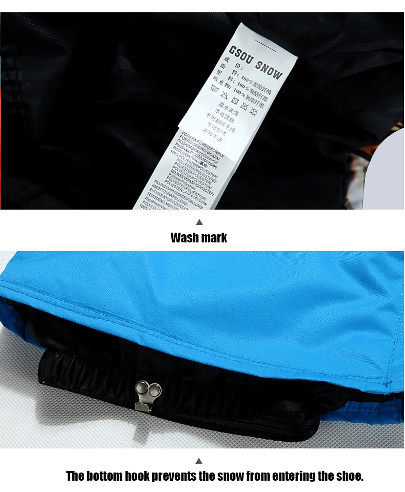 GSOU SNOW Brand лыжный костюм Для мужчин лыжная куртка брюки зима Mountain Лыжный Спорт костюм Водонепроницаемый сноуборд устанавливает мужской
