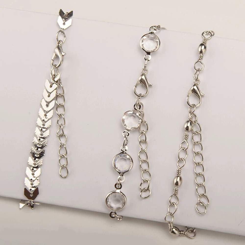 Популярные летние браслеты с блестками набор стрел стразы три части браслет на