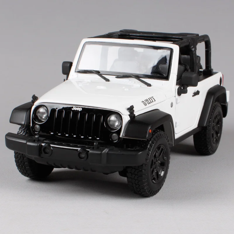 Maisto 1:18 2014 jeep wrangler willys белый красный автомобиль литья под давлением большой