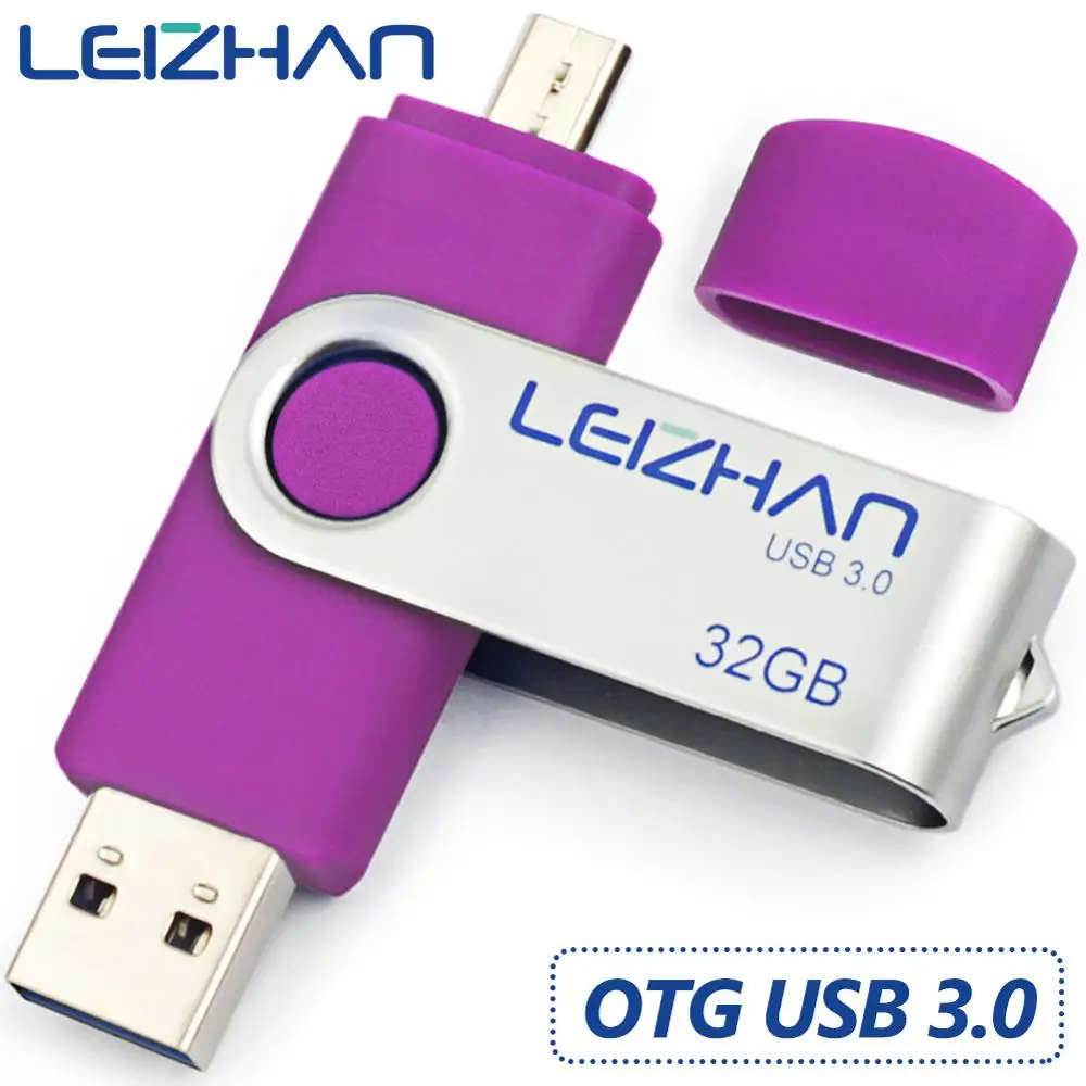LEIZHAN 128 Гб OTG USB флэш-накопитель 3 0 для android micro pendrive фото Стик Samsung Galaxy S7/S6/S5/S4 64 ГБ 32 16 8