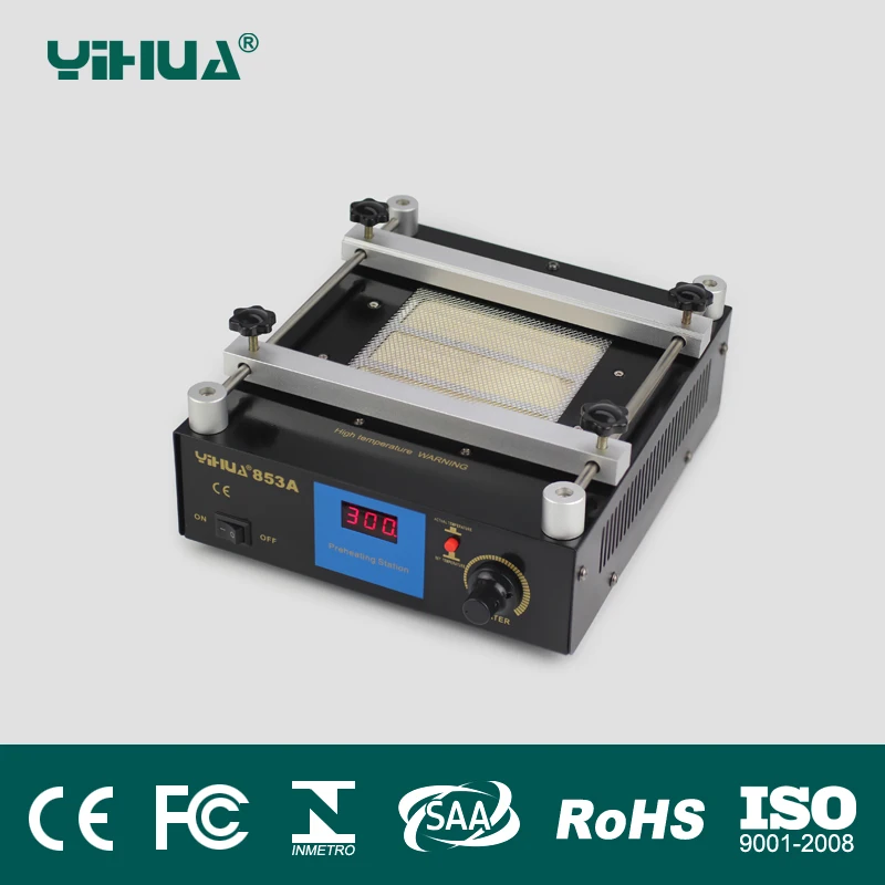 

YIHUA 853A BGA rework station High power ESD BGA rework station PCB preheat and desoldering IR preheating station 110V 220V