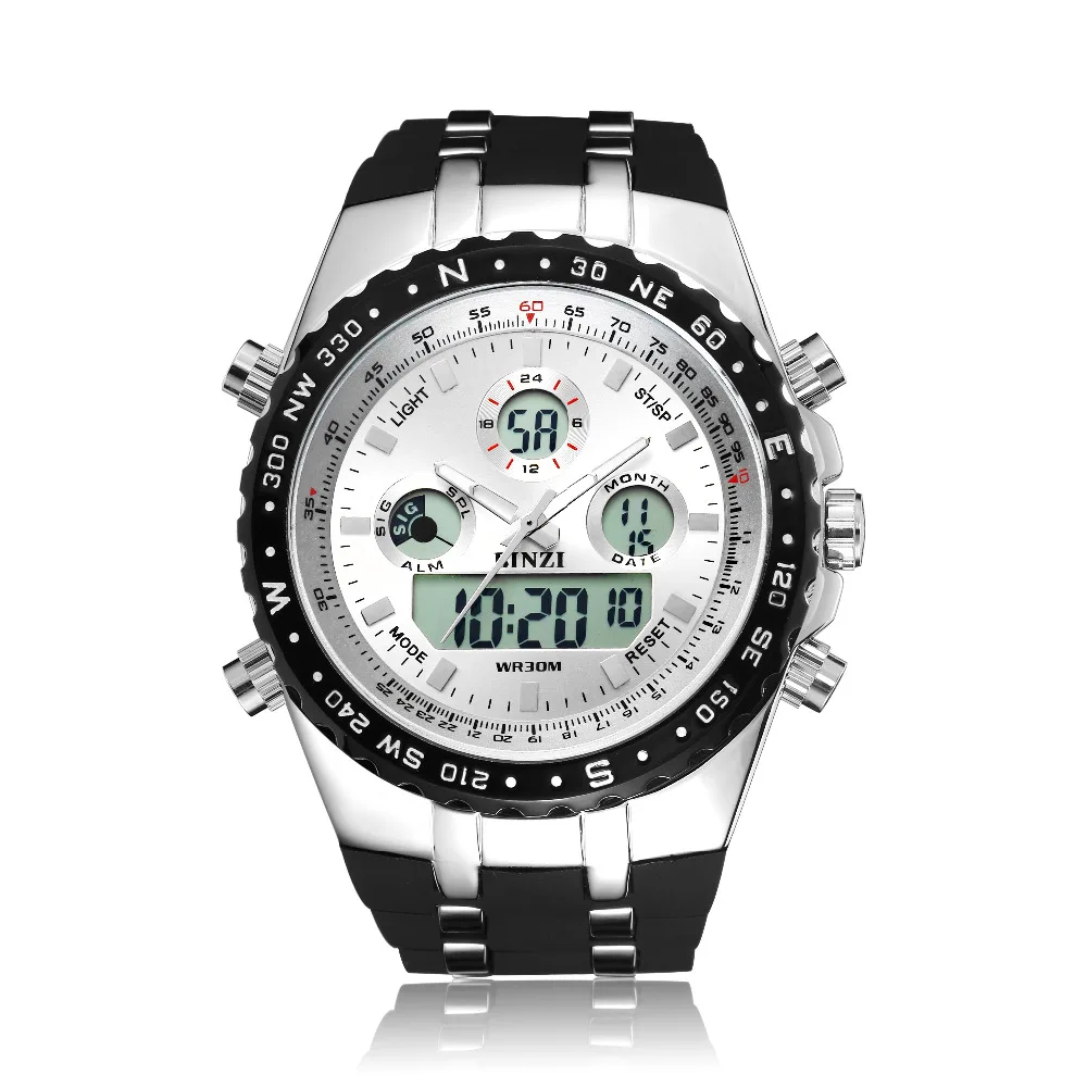 BINZI роскошные Брендовые спортивные наручные часы мужские военные