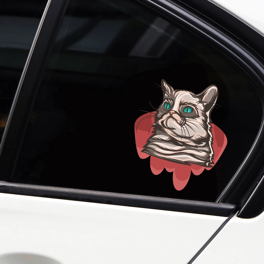 Новые съемные и многоразовые наклейки забавные кошачьи автомобильные с