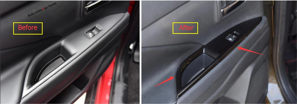 Черная внутренняя отделка Yimaautotrims подходит для Mitsubishi Outlander 2013-2019 дверная ручка
