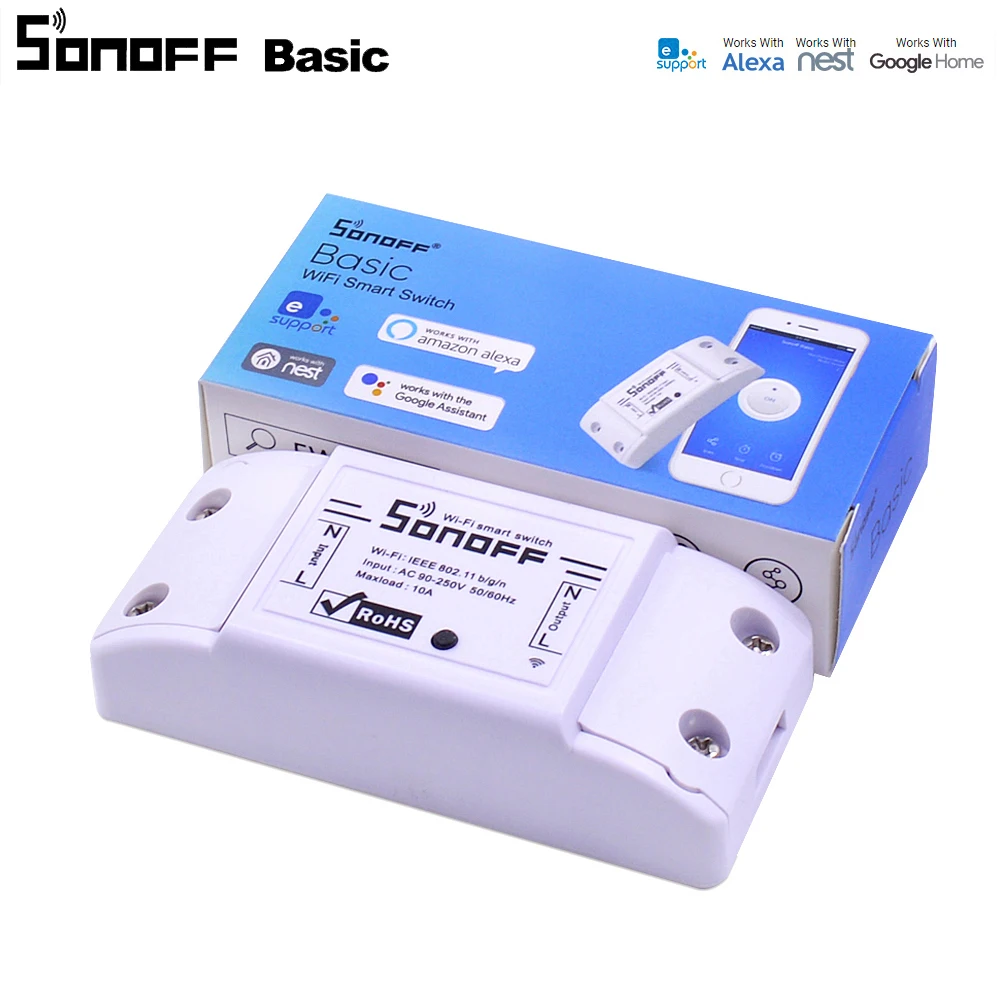 Беспроводной смарт выключатель SONOFF Basic с Wi Fi пульт дистанционного управления