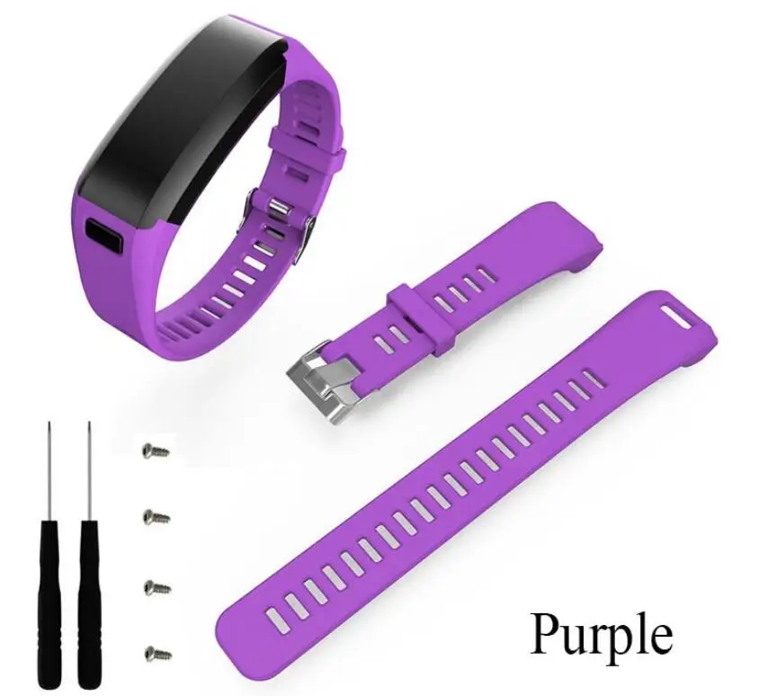 Фиолетовый Для garmin VIVO Smart HR Band сменный спортивный силиконовый браслет ремешок для garmin браслет Vivosmart HR Band умный ремешок - Цвет: Фиолетовый