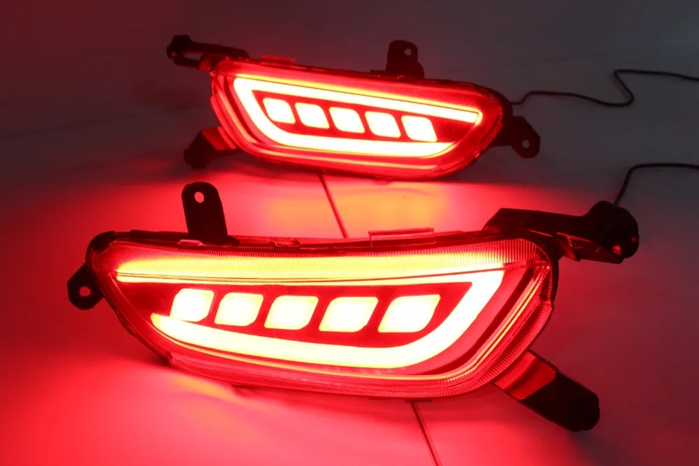 

eOsuns led rear bumper light for mazda cx-3 2016 2017, driving lamp + brake light + turn signal, 3 functions warning light