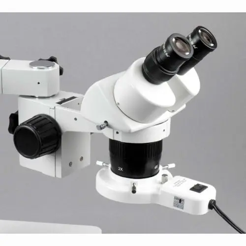 AmScope 20X 40X 80X стерео микроскоп на однорычажной стреле с кольцевым