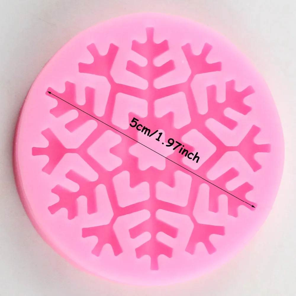 DIY Snowflake Shape Cake Silicone Lace Mold Christmas Fondant Cake Decorating Tools Cupcake Candy Fimo Clay Chocolate Mould