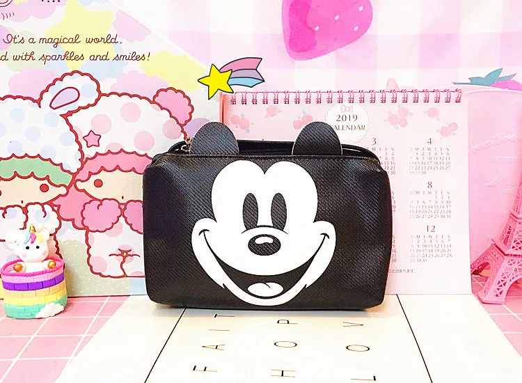 Disney Микки Маус мультфильм детская сумка на плечо подарок для девочки Кошелек для монет сумка для хранения мобильного телефона аксессуары для детей сумка