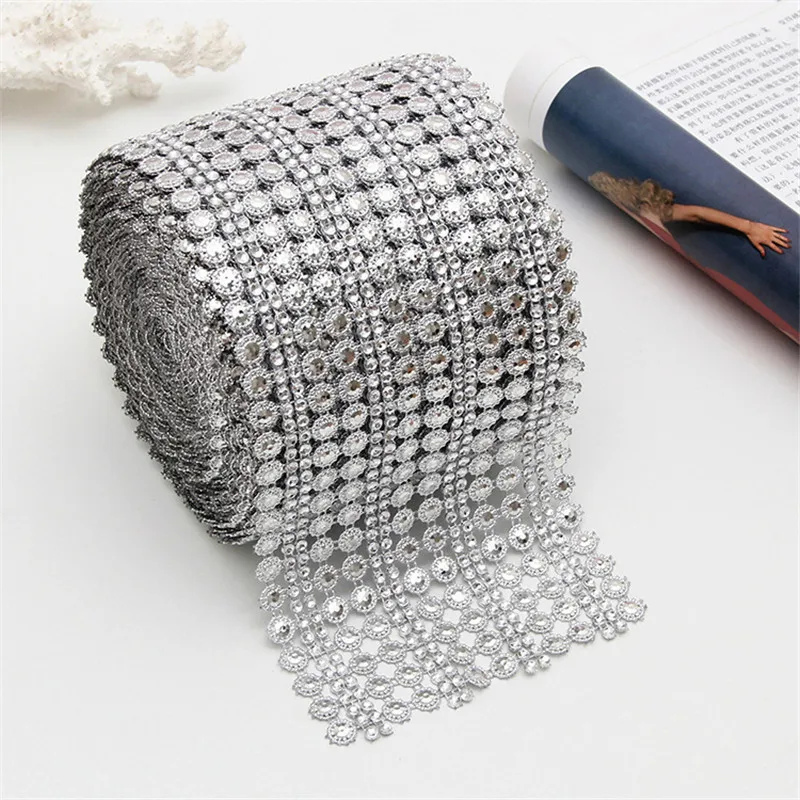 Горный хрусталь сетки Отделка Кристалл окантовкой Свадебная вечеринка