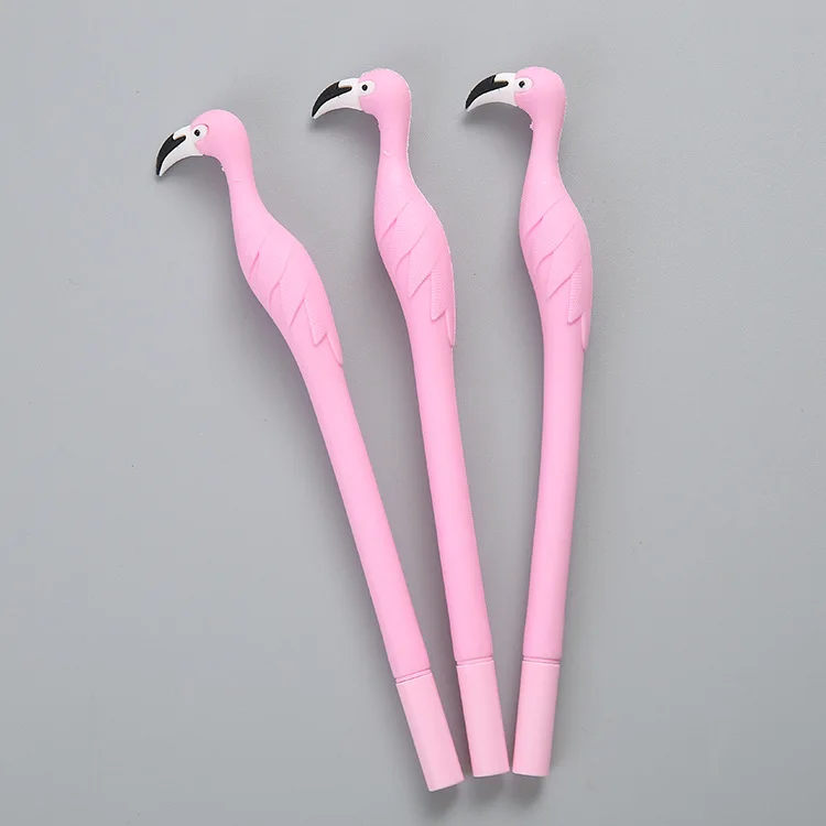 

Розовая белая гелевая ручка devoservice Flamingo 0,5 мм