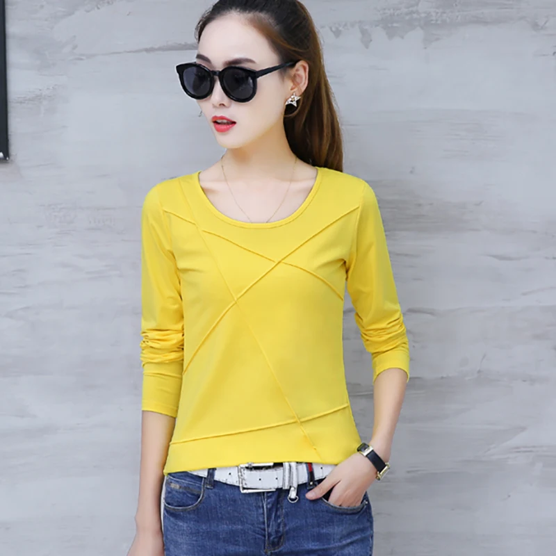 Shintimes, женская рубашка с длинным рукавом, Camisetas Mujer Verano,, повседневная хлопковая футболка, женская футболка, женская футболка