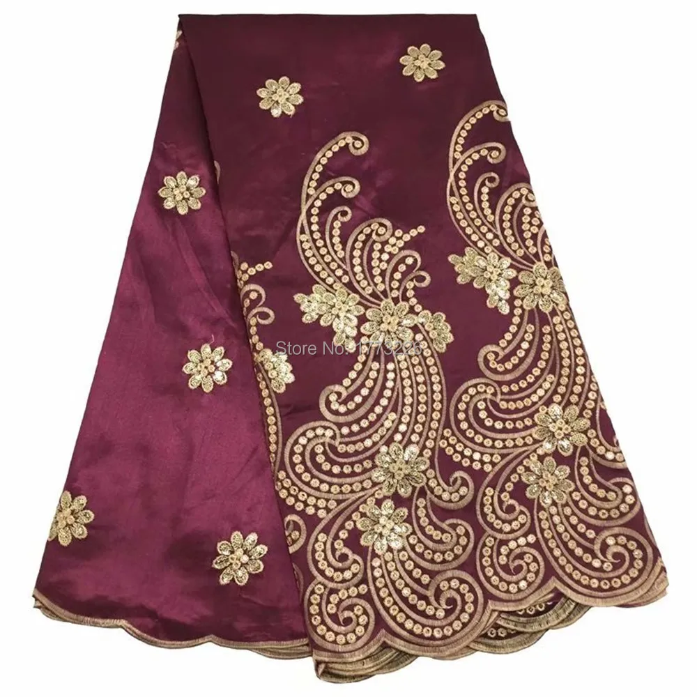 Классическая Высококачественная африканская белая/Золотая обертка Джордж 5