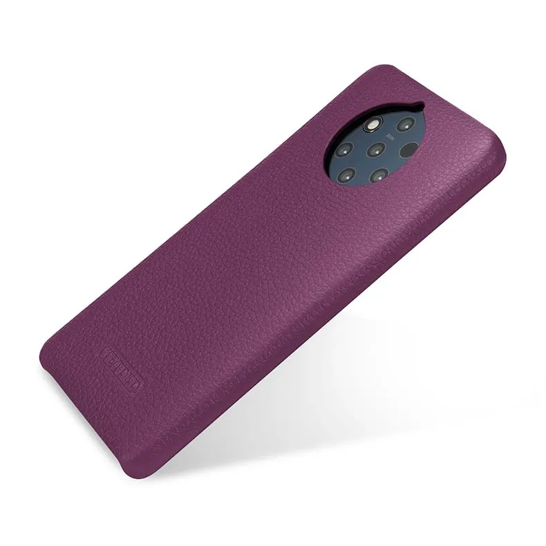 Фиолетовый Чехол из натуральной кожи для NOKIA9 PureView Ручной Работы Роскошный чехол для телефона NOKIA 9 PureView Fundas Skin - Цвет: Фиолетовый