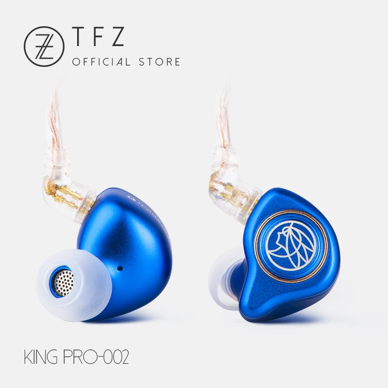 Ароматные наушники Zither/KING PRO с шейным ободком HIFI, спортивные наушники TFZ в ухо, Hifi наушники с басами, металлические наушники - Цвет: Ocean Blue