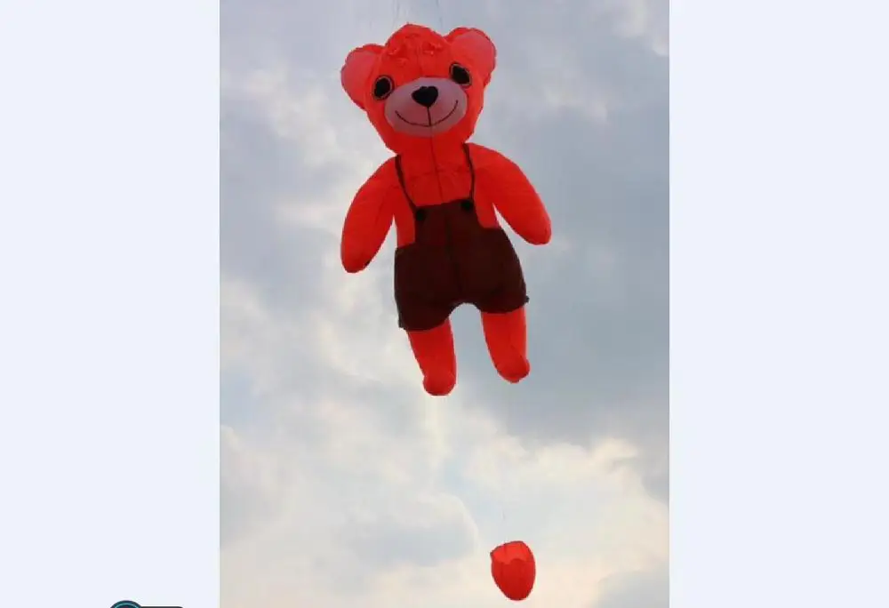 pipas voadoras ar livre ripstop flying kite Bear vlieger toys for children cometa cometas para adultos kites adults windsock | Игрушки и