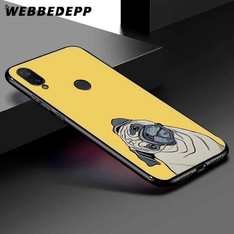 WEBBEDEPP Pug Dog Funny Soft Case for Xiaomi Redmi K20 7A 4A 4X 5 5A 6 6A S2 Note 8 4 7 Pro Plus Prime |