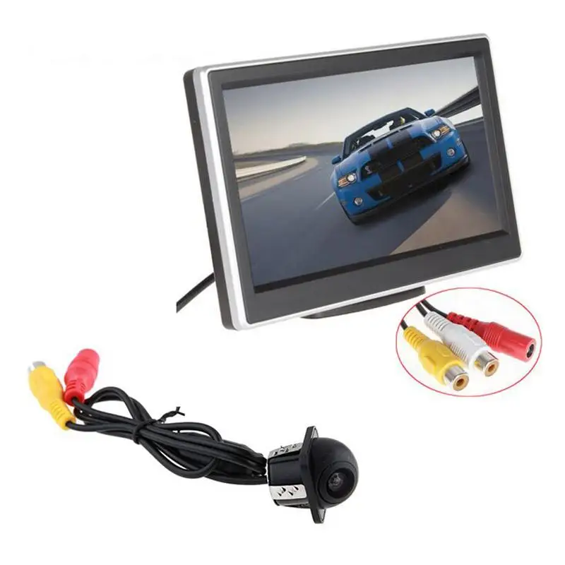 XYCING 5 дюймов TFT LCD цветной автомобильный монитор авто заднего вида + E318