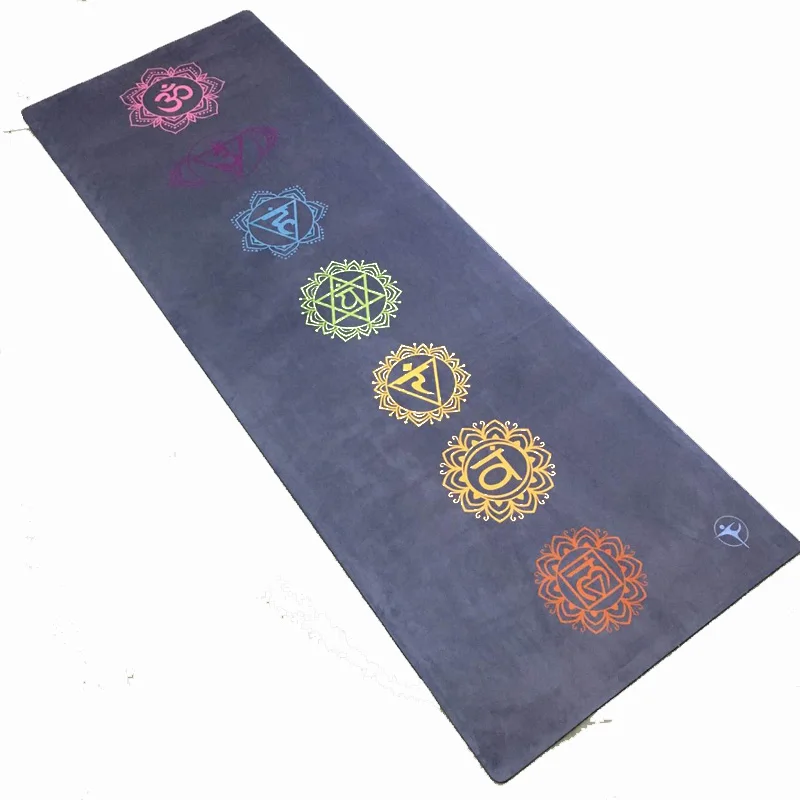 

7 цветов цветной круглый замшевый натуральный каучук экологически чистый Противоскользящий Лидер продаж Йога Лучший Коврик для йоги резин...