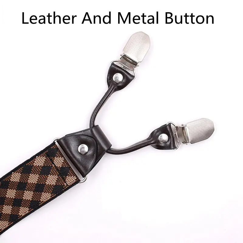 Yienws Mens Suspenders for Trousers Button Pants Braces Man Vintage Commercial Weastern Suspensorio Masculino 125CM YiA027 | Аксессуары