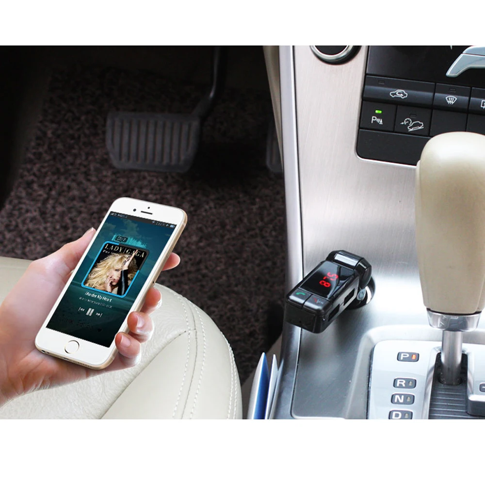 BC06 ЖК-дисплей Автомобильный Bluetooth mp3 аудио плеер fm-передатчик Handsfree Dual USB