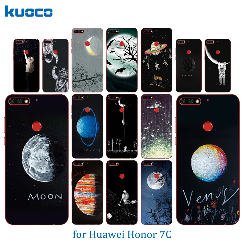 Чехлы для телефонов 5 7 дюйма Huawei Honor 7C прозрачный силиконовый мягкий чехол из ТПУ