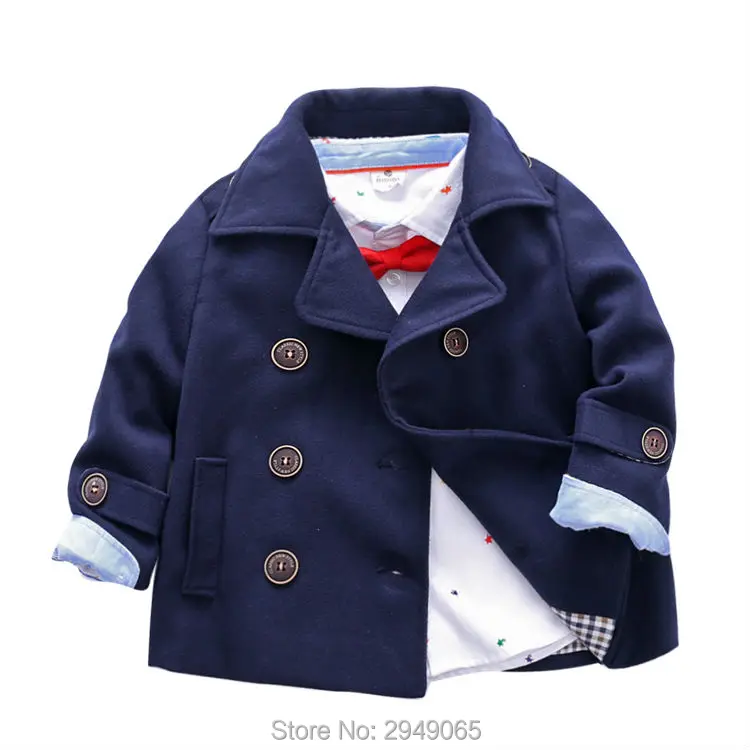 Пальто для мальчиков это двубортный костюм малышей в Корейском стиле 2016 года|suit