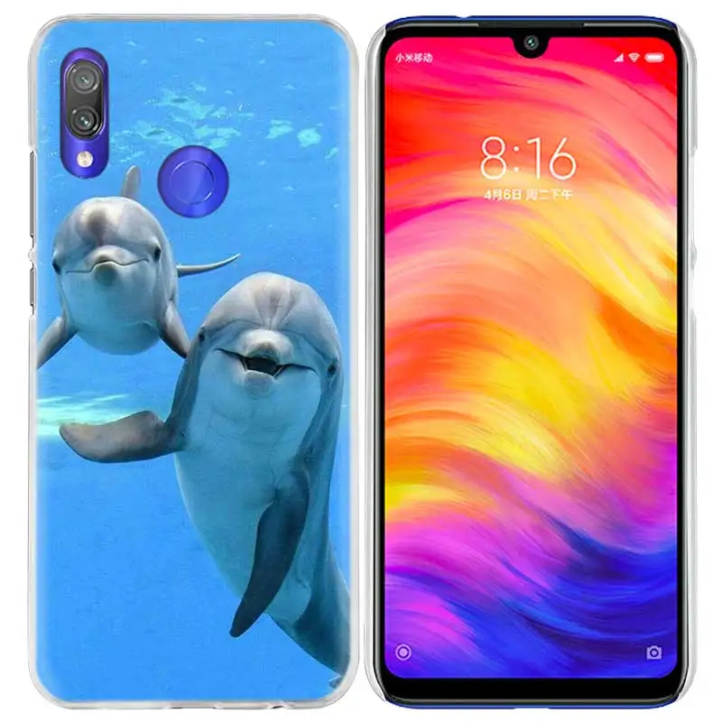 Милый чехол с дельфином для Xiao mi Red mi Go Note 7 6 6A Pro S2 5 5A 4X mi A1 A2 9 mi x 3 5G 8 lite Play F1 жесткий чехол для телефона с животными - Цвет: 10