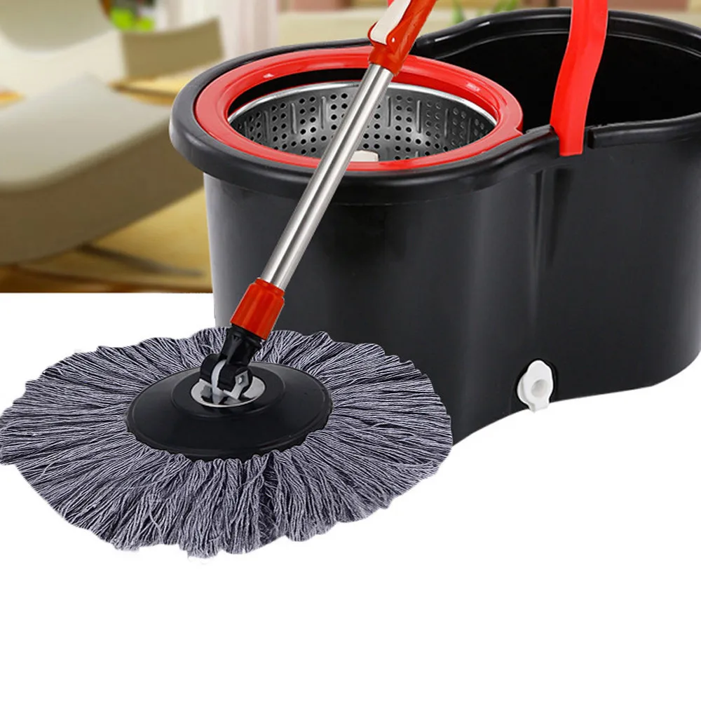 швабра с отжимом mop New Replacement 360 Rotating Head Easy Magic Microfiber Spinning Floor Mop Dropshipping 30 | Дом и сад