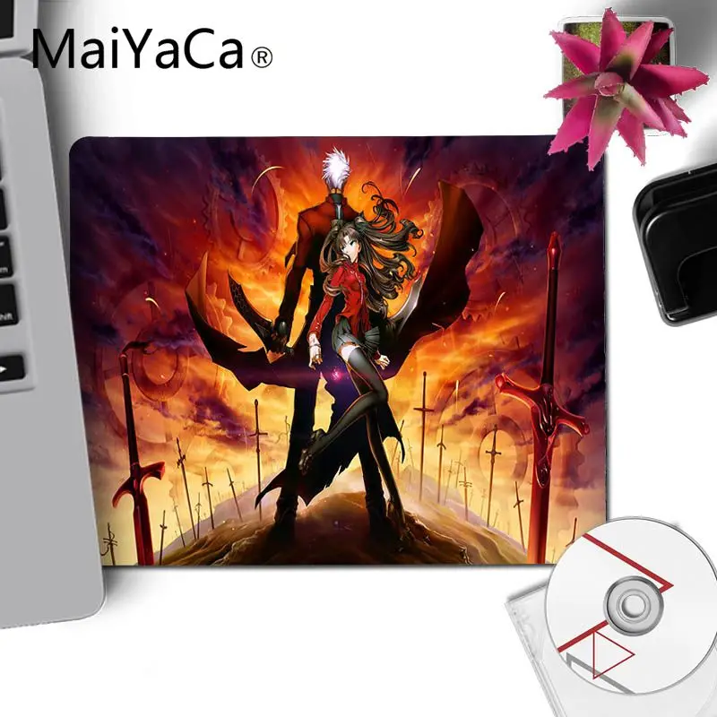 No Lock Edge25x29cm MaiYaCa Cool Fate Stay Night ноутбук Япония Аниме Коврик для мыши Лидер продаж подставка под руку мышь маленький размер коврик для мыши 180*220*2 мм - Цвет: No Lock Edge25x29cm