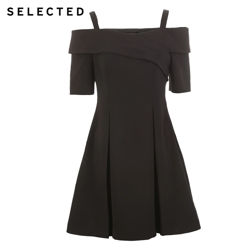 Приталенное платье на бретельках с вырезом лодочкой весну S | 41912J514|Женские